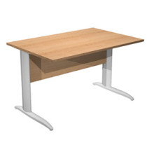 Scrivania lineare Easy - 120 x 80 x 72 cm - Faggio/grigio alluminio Scrivania lineare Easy - 120 x 80 x 72 cm - Faggio/grigio alluminio