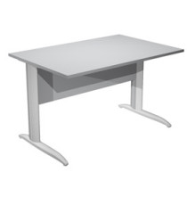 Scrivania lineare Easy - 120 x 80 x 72 cm - Grigio/grigio alluminio Scrivania lineare Easy - 120 x 80 x 72 cm - Grigio/grigio alluminio