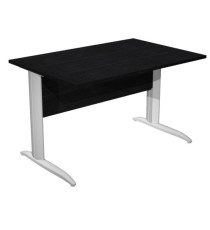Scrivania lineare Easy - 120 x 80 x 72 cm - Nero venato/grigio alluminio Scrivania lineare Easy - 120 x 80 x 72 cm - Nero venato/grigio alluminio