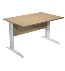 Scrivania lineare Easy - 120 x 80 x 72 cm - Rovere/grigio alluminio Scrivania lineare Easy - 120 x 80 x 72 cm - Rovere/grigio alluminio