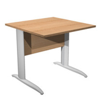 Scrivania lineare Easy - 80 x 80 x 72 cm - Faggio/grigio alluminio Scrivania lineare Easy - 80 x 80 x 72 cm - Faggio/grigio alluminio