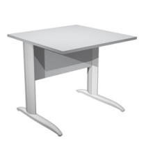 Scrivania lineare Easy - 80 x 80 x 72 cm - Grigio/grigio alluminio Scrivania lineare Easy - 80 x 80 x 72 cm - Grigio/grigio alluminio