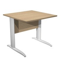 Scrivania lineare Easy - 80 x 80 x 72 cm - Rovere/grigio alluminio Scrivania lineare Easy - 80 x 80 x 72 cm - Rovere/grigio alluminio