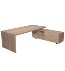 Scrivania Manager Prestige - con mobile servizio reversibile - 180 x 90 x 74 cm - ciliegio arabis Scrivania Manager Prestige - con mobile servizio reversibile - 180 x 90 x 74 cm - ciliegio arabis