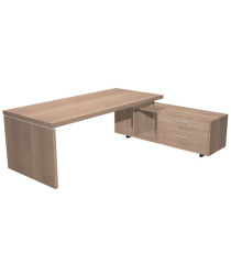 Scrivania Manager Prestige - con mobile servizio reversibile - 180 x 90 x 74 cm - ciliegio arabis Scrivania Manager Prestige - con mobile servizio reversibile - 180 x 90 x 74 cm - ciliegio arabis