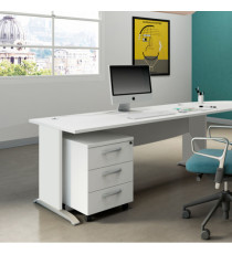 Scrivania Operativa Agorà Basic - fianchi a L melaminico - 140 x 80 x H 73 cm - bianco Scrivania Operativa Agorà Basic - fianchi a L melaminico - 140 x 80 x H 73 cm - bianco