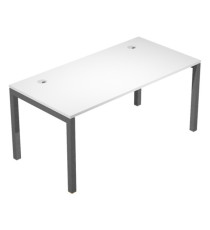 Scrivania singola Agorà - 160 x 80 x 74,6 cm - Bianco/antracite Scrivania singola Agorà - 160 x 80 x 74,6 cm - Bianco/antracite