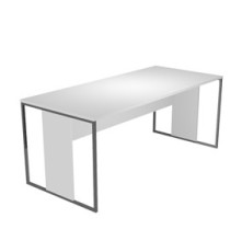 Scrivania singola Essence - 160 x 80 cm - Bianco - Gamba antracite Scrivania singola Essence - 160 x 80 cm - Bianco - Gamba antracite