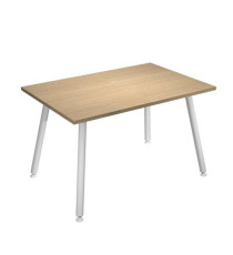 Scrivania Skinny Metal - 120 x 80 x H 74,4 cm - bianco / rovere Scrivania Skinny Metal - 120 x 80 x H 74,4 cm - bianco / rovere