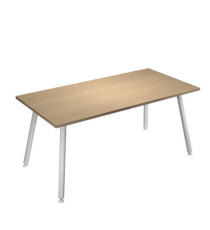 Scrivania Skinny Metal - 160 x 80 x H 74,4 cm - bianco / rovere Scrivania Skinny Metal - 160 x 80 x H 74,4 cm - bianco / rovere