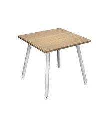 Scrivania Skinny Metal - 80 x 80 x H 74,4 cm - bianco / rovere Scrivania Skinny Metal - 80 x 80 x H 74,4 cm - bianco / rovere