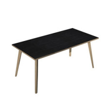 Scrivania Woody - 160 x 80 x H 74,4 cm - rovere / nero venato Scrivania Woody - 160 x 80 x H 74,4 cm - rovere / nero venato