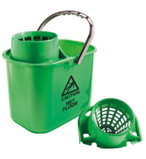 Secchio Polar - con strizzatore - 15 L - verde - Perfetto