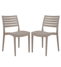 Sedia Firenze - 49 x 51 x 80 cm - polipropilene - juta - Grandsoleil - conf. 2 pezzi Sedia Firenze - 49 x 51 x 80 cm - polipropilene - juta - Grandsoleil - conf. 2 pezzi