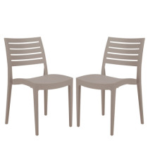 Sedia Firenze - 49 x 51 x 80 cm - polipropilene - juta - Grandsoleil - conf. 2 pezzi Sedia Firenze - 49 x 51 x 80 cm - polipropilene - juta - Grandsoleil - conf. 2 pezzi