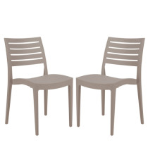 Sedia Firenze - 49 x 51 x 80 cm - polipropilene - juta - Grandsoleil - conf. 2 pezzi Sedia Firenze - 49 x 51 x 80 cm - polipropilene - juta - Grandsoleil - conf. 2 pezzi