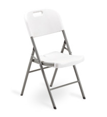 Sedia Horeca - pieghevole - 88 x 50 x 45 cm - HDPE - bianco - Garden Friend