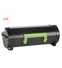 Toner 56F2X0E nero compatibile per Lexmark MS421,MS521,MS621,MS622,MX421,MX521,MX621,MX622 capacità 20.000 pagine
