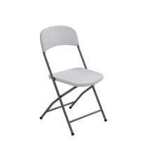 Sedia pieghevole - 43x43x83 cm - polietilene/acciaio verniciato - bianco - Serena Group Sedia pieghevole - 43x43x83 cm - polietilene/acciaio verniciato - bianco - Serena Group