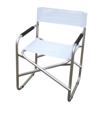 Sedia pieghevole Regista - 79 x 47 x 57 cm - alluminio/PVC - bianco - Garden Friend