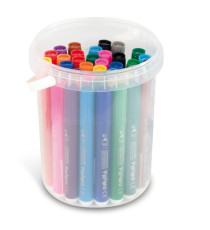 Pennarelli Jumbo - punta ø7,6mm - colori assortiti - Primo - secchiello 36 pezzi