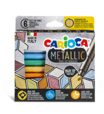 Pennarelli Maxi Metallic - colori assortiti - Carioca - scatola 6 pezzi