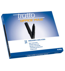 Pennarelli Office punta feltro - punta maxi - tratto 0,80-2,00mm - nero  - Tratto - conf. 12 pezzi Pennarelli Office punta feltro - punta maxi - tratto 0,80-2,00mm - nero  - Tratto - conf. 12 pezzi