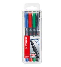 Pennarelli OHPen 843 universal permanente - punta media 1,0mm - astuccio  4 colori - Stabilo