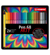 Pennarelli Pen 68 - colori assortiti - Stabilo - scatola in metallo 20 pezzi Pennarelli Pen 68 - colori assortiti - Stabilo - scatola in metallo 20 pezzi