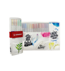 Pennarelli Pen 68 Brush - colori assortiti - Stabilo - rotolo 18 pezzi Pennarelli Pen 68 Brush - colori assortiti - Stabilo - rotolo 18 pezzi