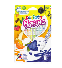 Pennarelli Perfume - punta 4,0 mm - colori assortiti - Carioca - astuccio 12 pezzi Pennarelli Perfume - punta 4,0 mm - colori assortiti - Carioca - astuccio 12 pezzi