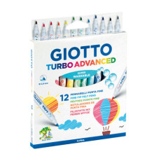 Pennarelli Turbo Advanced - punta 2,8mm - colori assortiti - Giotto - astuccio 12 pezzi
