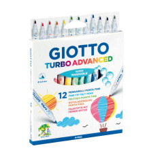 Pennarelli Turbo Advanced - punta 2,8mm - colori assortiti - Giotto - astuccio 12 pezzi
