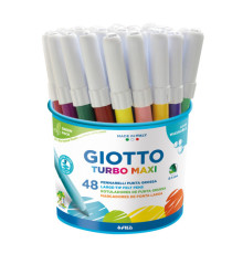 Pennarelli Turbomaxi - punta ø5mm - colori assortiti - Giotto - barattolo 48 pezzi