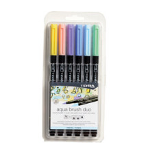Pennarello Aqua Brush Duo - colori pastel - Lyra - conf. 6 pezzi Pennarello Aqua Brush Duo - colori pastel - Lyra - conf. 6 pezzi
