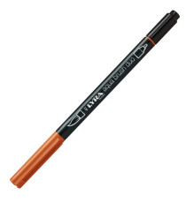 Pennarello Aqua Brush Duo - punte 2/4 mm - cinabro - Lyra Pennarello Aqua Brush Duo - punte 2/4 mm - cinabro - Lyra