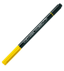 Pennarello Aqua Brush Duo - punte 2/4 mm - giallo limone - Lyra Pennarello Aqua Brush Duo - punte 2/4 mm - giallo limone - Lyra