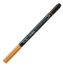 Pennarello Aqua Brush Duo - punte 2/4 mm - ocra bruna - Lyra Pennarello Aqua Brush Duo - punte 2/4 mm - ocra bruna - Lyra