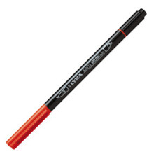 Pennarello Aqua Brush Duo - punte 2/4 mm - rosso geranio chiaro - Lyra Pennarello Aqua Brush Duo - punte 2/4 mm - rosso geranio chiaro - Lyra