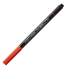 Pennarello Aqua Brush Duo - punte 2/4 mm - rosso geranio chiaro - Lyra Pennarello Aqua Brush Duo - punte 2/4 mm - rosso geranio chiaro - Lyra