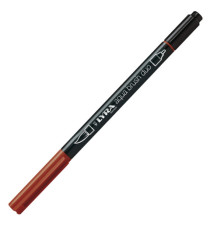 Pennarello Aqua Brush Duo - punte 2/4 mm - rosso indiano - Lyra Pennarello Aqua Brush Duo - punte 2/4 mm - rosso indiano - Lyra