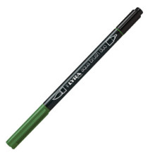 Pennarello Aqua Brush Duo - punte 2/4 mm - verde oliva - Lyra Pennarello Aqua Brush Duo - punte 2/4 mm - verde oliva - Lyra