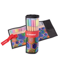 Pennarello Arty Line Point 88 - punta in fibra - colori assortiti - Stabilo - rollerset 25 pezzi Pennarello Arty Line Point 88 - punta in fibra - colori assortiti - Stabilo - rollerset 25 pezzi