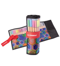 Pennarello Arty Line Point 88 - punta in fibra - colori assortiti - Stabilo - rollerset 25 pezzi Pennarello Arty Line Point 88 - punta in fibra - colori assortiti - Stabilo - rollerset 25 pezzi