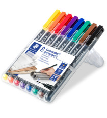 Pennarello Astucci Lumocolor Permanent 317 - punta 1,0mm - 8 colori  - Staedtler