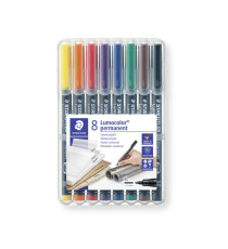 Pennarello Astucci Lumocolor Permanent 317 - punta 1,0mm - 8 colori  - Staedtler