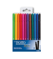 Pennarello fineliner Tratto Pen - tratto 0,5mm - colori assoriti - Tratto - busta 12 pennarelli Pennarello fineliner Tratto Pen - tratto 0,5mm - colori assoriti - Tratto - busta 12 pennarelli