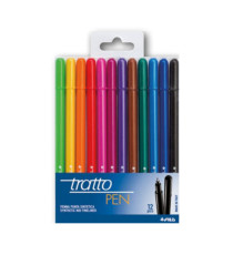 Pennarello fineliner Tratto Pen - tratto 0,5mm - colori assoriti - Tratto - busta 12 pennarelli Pennarello fineliner Tratto Pen - tratto 0,5mm - colori assoriti - Tratto - busta 12 pennarelli
