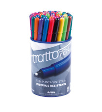 Pennarello fineliner Tratto Pen - tratto 0,5mm - colori assortiti - Tratto - barattolo 50 pezzi