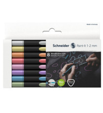 Pennarello Metallic Liner 020 - punta 1,2 mm - colori assortiti - Schneider - conf. 8 pezzi Pennarello Metallic Liner 020 - punta 1,2 mm - colori assortiti - Schneider - conf. 8 pezzi